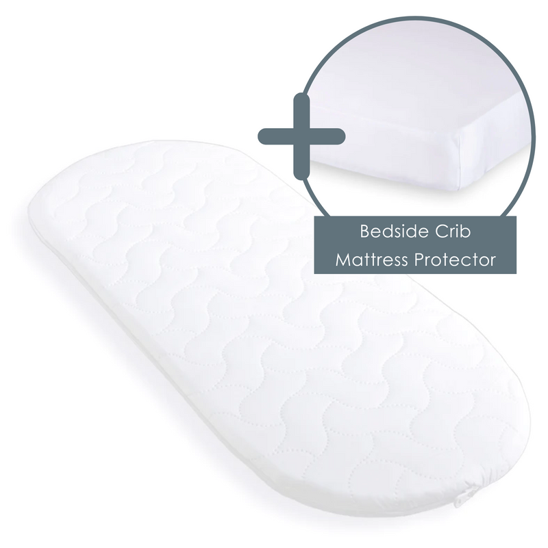 Quilted Microfibre Bedside Crib Mattress 76 x 40 cm