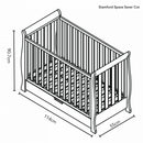 Obaby Stamford Space Saver Cot & Cot Top Changer