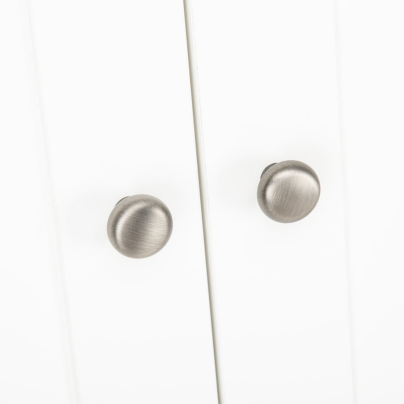 The handle details of the White CuddleCo Clara 2 Door Double Wardrobe | Wardrobes & Shelves | Storage Solutions | Nursery Furniture - Clair de Lune UK