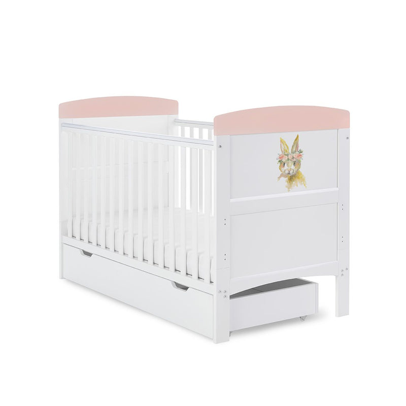 Obaby Grace Inspire Cot Bed – Watercolour Rabbit