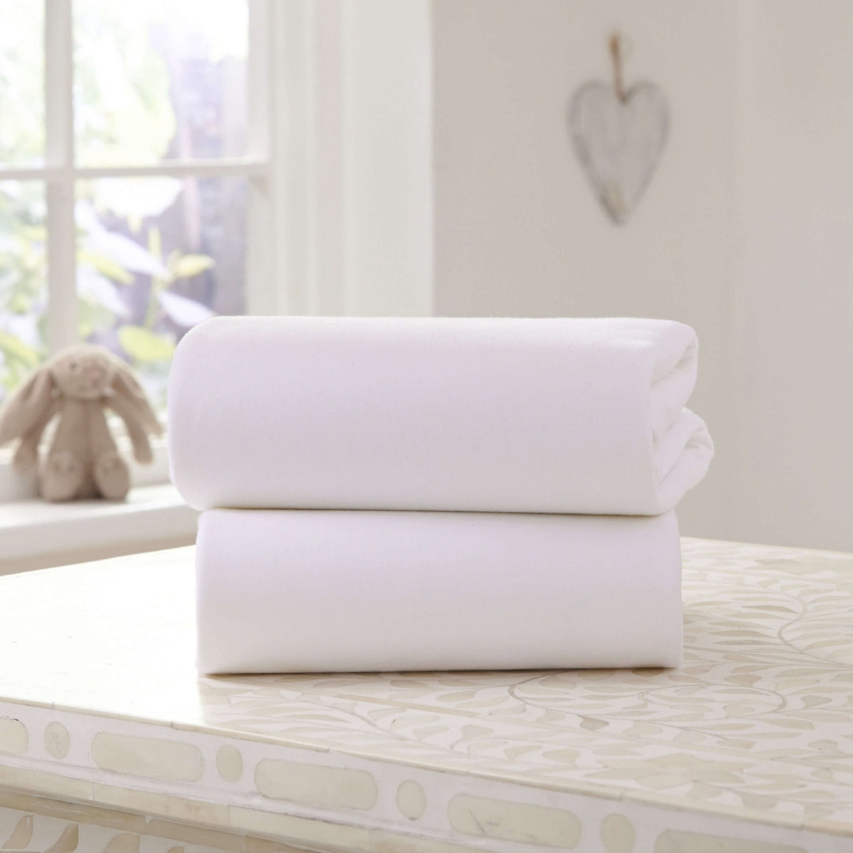 Pack Bedside Crib Fitted Sheets 90 x 50 cm