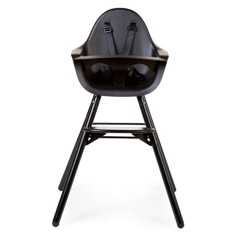 Black Childhome Evolu 2 Chair - 2 In 1 with Bumper | Highchairs | Feeding & Weaning - Clair de Lune UK
