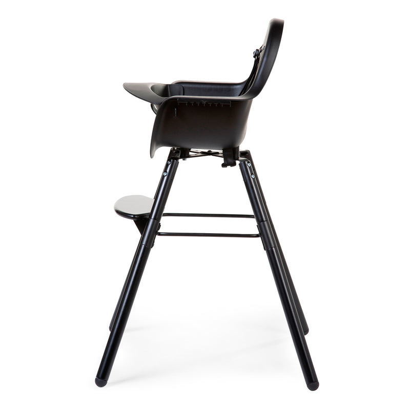 The side of the Black Childhome Evolu 2 Chair - 2 In 1 with Bumper | Highchairs | Feeding & Weaning - Clair de Lune UK