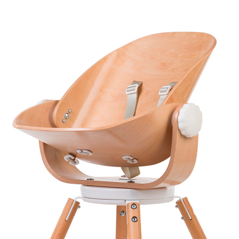 The Natural/White Childhome Evolu Newborn Seat (For Evolu & One80°) without cushion | Highchairs | Feeding & Weaning - Clair de Lune UK