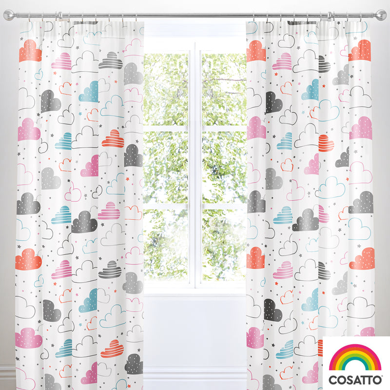Cosatto Fairy Clouds Pencil Pleat Curtains - 66" Width x 72" Drop | Curtains | Nursery Decorations | Nursery Furniture - Clair de Lune UK