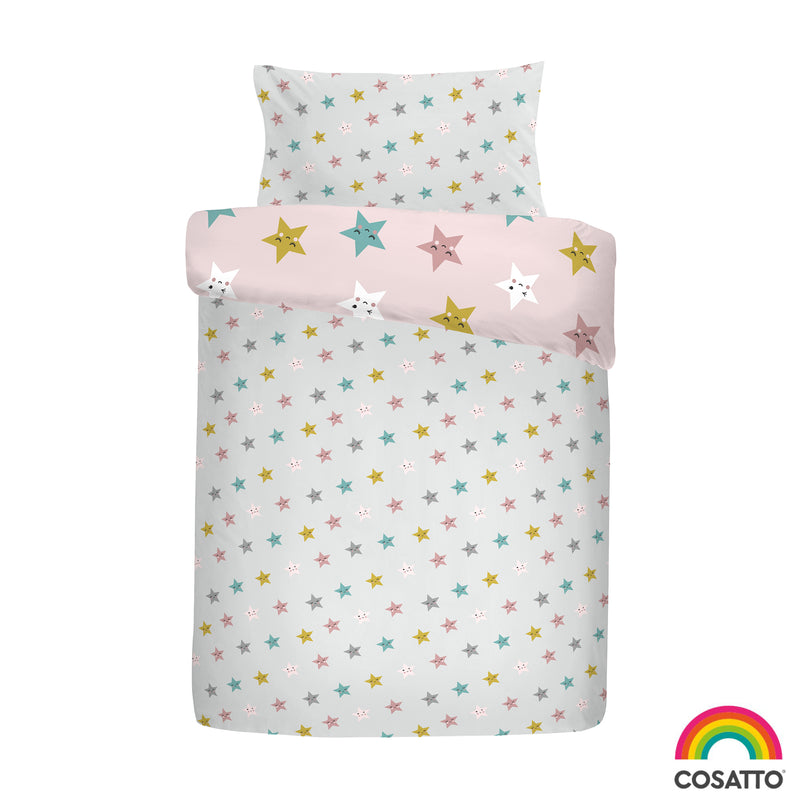 Cosatto Happy Stars Single Bed Duvet Cover Set | Toddler Bedding - Clair de Lune UK