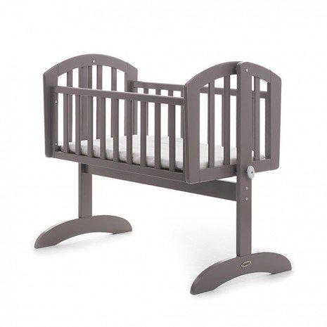 Taupe Grey Obaby Sophie Swinging Crib | Bedside & Folding Cribs | Next To Me Cots & Newborn Baby Beds | Co-sleepers - Clair de Lune UK