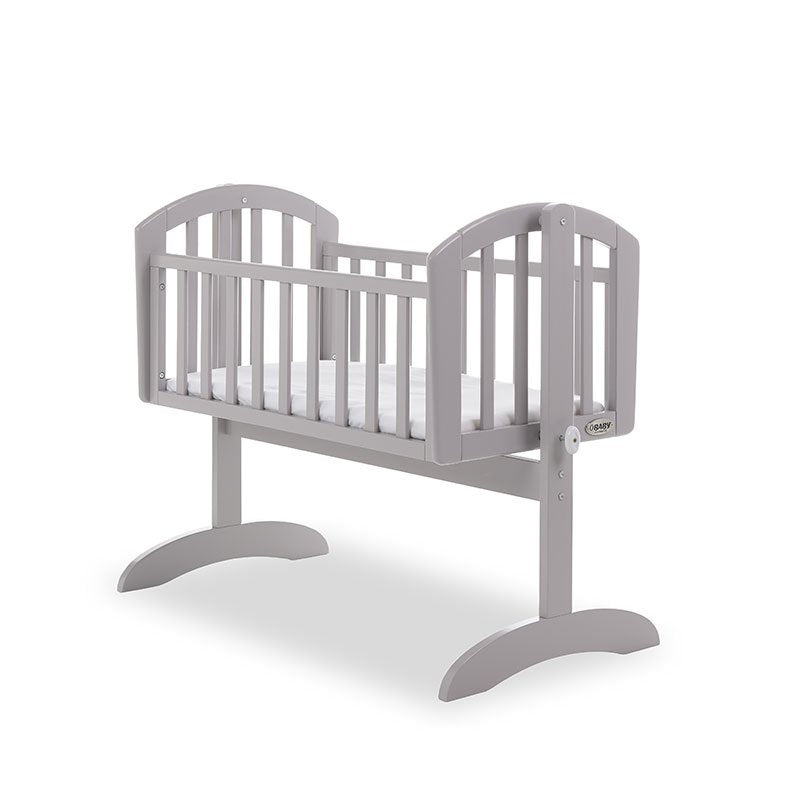 Warm Grey Obaby Sophie Swinging Crib | Bedside & Folding Cribs | Next To Me Cots & Newborn Baby Beds | Co-sleepers - Clair de Lune UK