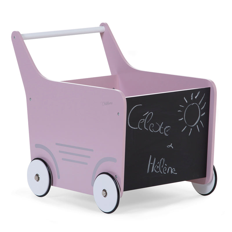 Pink Childhome Wooden Toy Stroller | Toys | Baby Shower, Birthday & Christmas Gifts - Clair de Lune UK