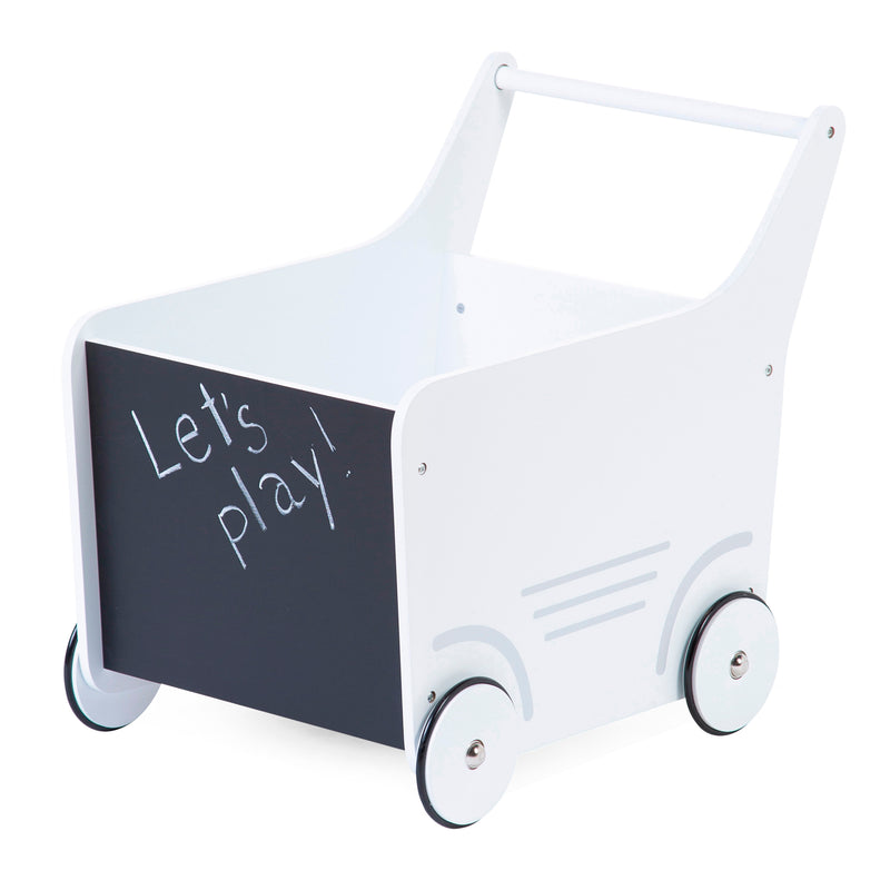 White Childhome Wooden Toy Stroller | Toys | Baby Shower, Birthday & Christmas Gifts - Clair de Lune UK
